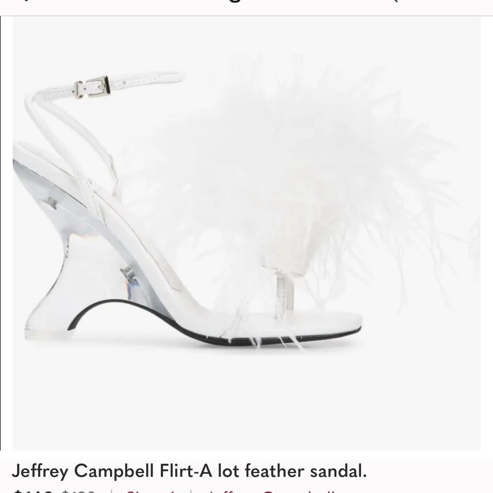 Jeffrey Campbell Flirt a lot feather sandal